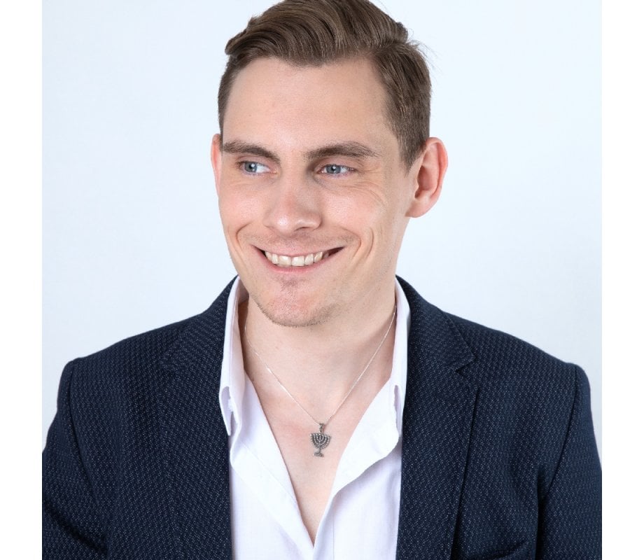 Sterling Silver Pendant Necklace, Seven Branch Menorah – Beaded Artwork Design