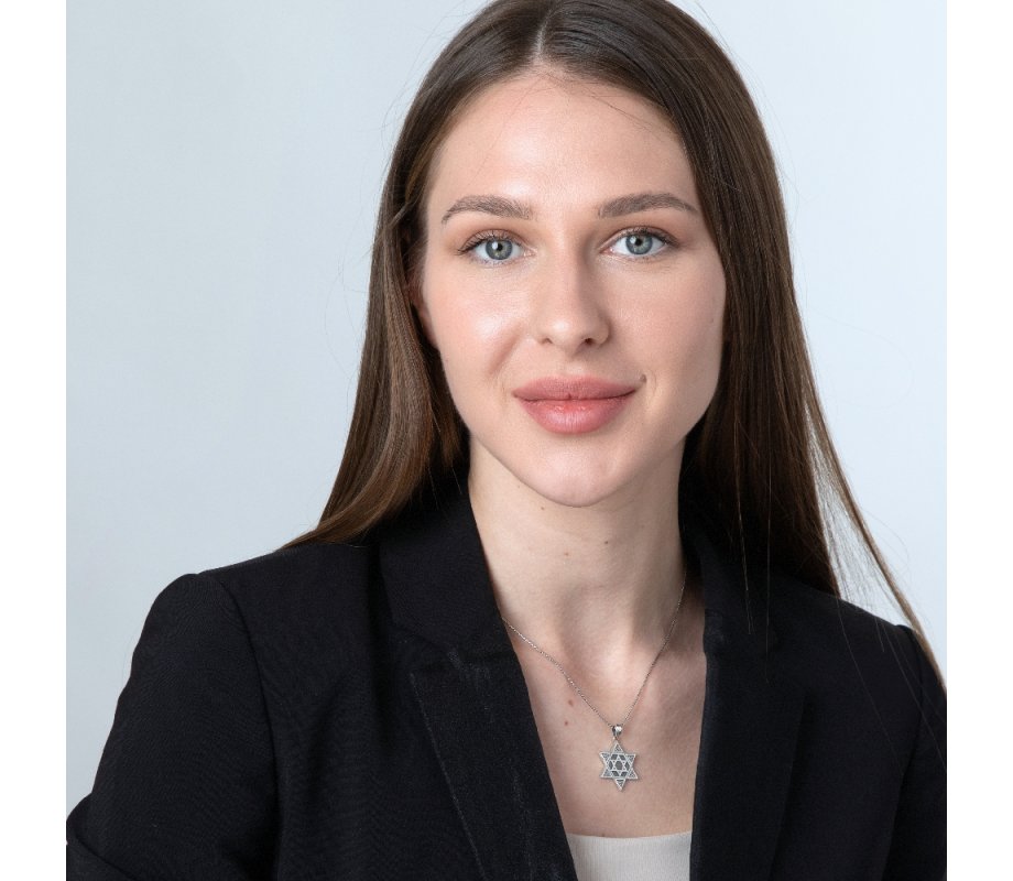 Sterling Silver Pendant, One-Within-Another Star of David – Beaded Artwork