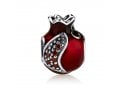 Sterling Silver Red Enamel Pomegranate Charm