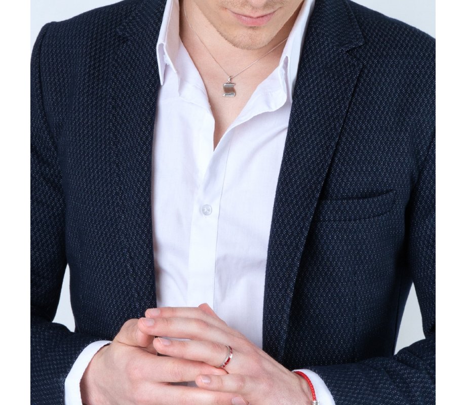 Sterling Silver Ring, Shema Yisrael on Red Enamel Band  Hebrew and English