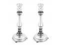 Sterling Silver Shabbat Candlesticks - Filigree Design