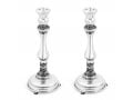 Sterling Silver Shabbat Candlesticks - Filigree Design