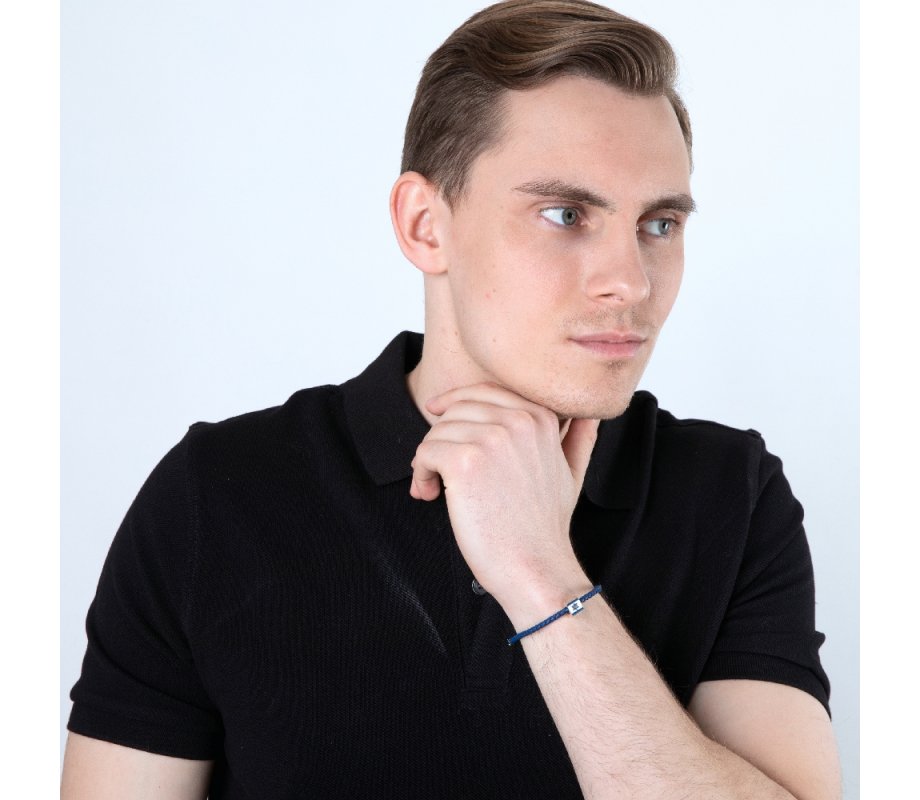 Sterling Silver Square Israel Flag Charm