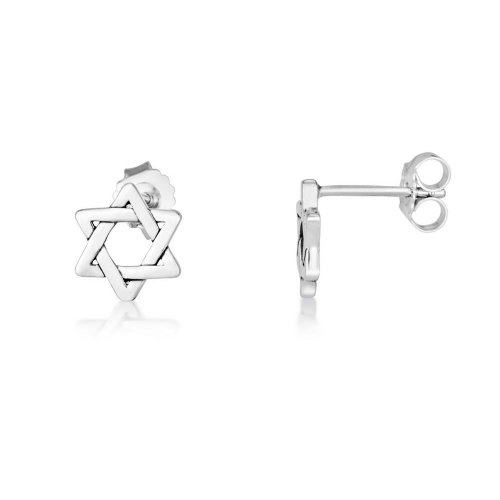 Sterling Silver Stud Earrings - Star of David