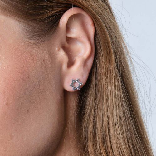 Sterling Silver Stud Earrings - Star of David