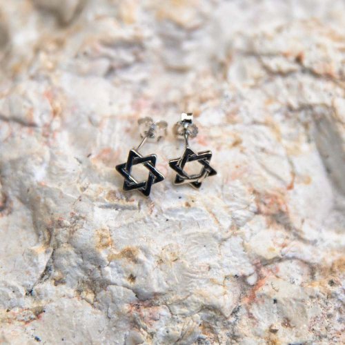 Sterling Silver Stud Earrings - Star of David