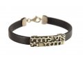 Studio Golan Leather Men Bracelet with Sterling Silver Hebrew Ani Ledodi Prayer