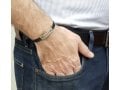 Studio Golan Leather Men Bracelet with Sterling Silver Hebrew Ani Ledodi Prayer