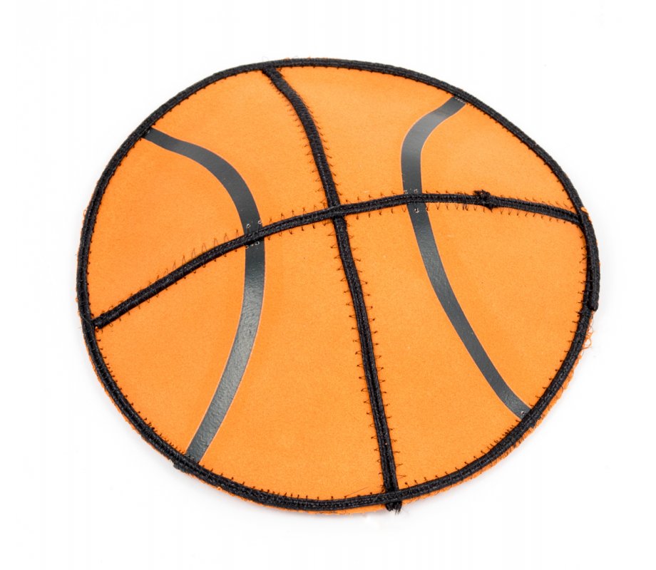 Suede Kippah - Basketball design