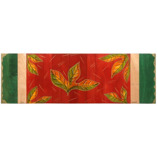 Table Runner Red Leaves by Kakadu Art