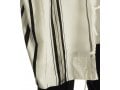 Talitnia Acrylic Tallit Imitation Wool Prayer Shawl - Black & Silver Stripes