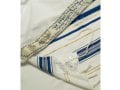 Talitnia Acrylic Tallit Imitation Wool Prayer Shawl - Blue & Gold Stripes