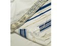 Talitnia Acrylic Tallit Imitation Wool Prayer Shawl - Blue & Gold Stripes