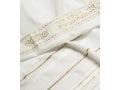 Talitnia Acrylic Tallit Imitation Wool Prayer Shawl - White & Gold Stripes