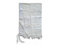 Talitnia Barak, Non-slip Lightweight Wool Tallit Prayer Shawl - White Stripes