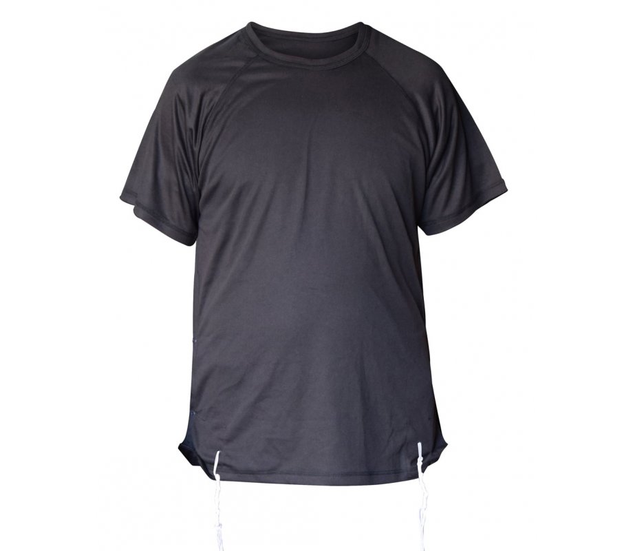 Talitnia Dry-Fit Tzitzit T-Shirt with Kosher Tzitzis, Black - Moisture-Wicking Athletic Shirt