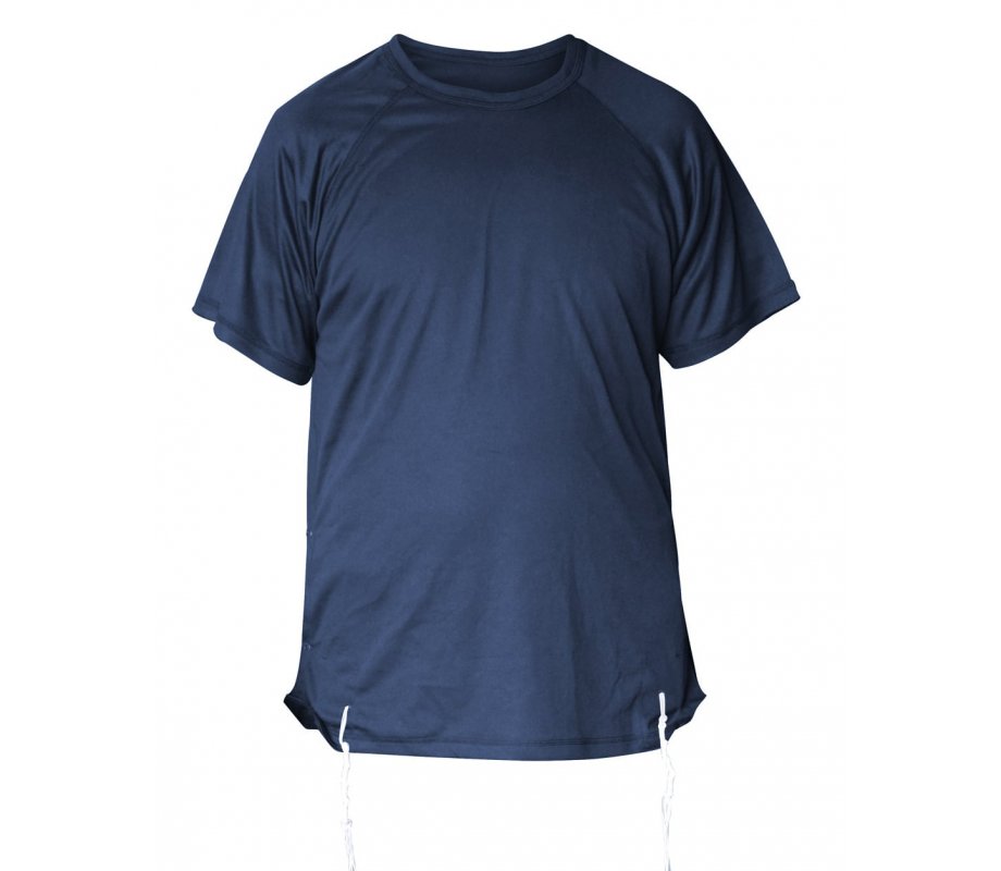 Talitnia Dry-Fit Tzitzit T-Shirt with Kosher Tzitzis, Dark Blue - Moisture-Wicking Athletic Shirt