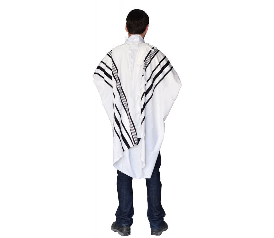 TALITANIA Traditional wool jewish prayer shawl men kosher tallit gadol for  BAR MITZVAH and all ages