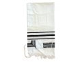 Talitnia Prima AA Tallit Premium Pure Wool Prayer Shawl - Black Stripes