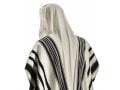 Talitnia Prima AA Tallit Premium Pure Wool Prayer Shawl - Black Stripes