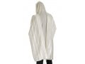 Talitnia Prima A.A Tallit Premium Pure Wool Prayer Shawl - White Stripes