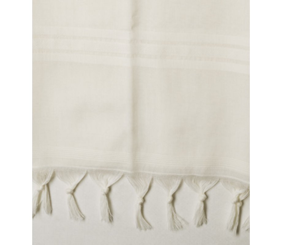 Talitnia Wool Tallit Katan - White Stripes