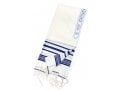 Talitnia Wool Tallit Kosher Prayer Shawl - Blue and Silver Stripes