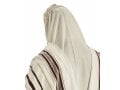 Talitnia Wool Tallit Traditional Kosher Prayer Shawl - Maroon & Gold Stripes