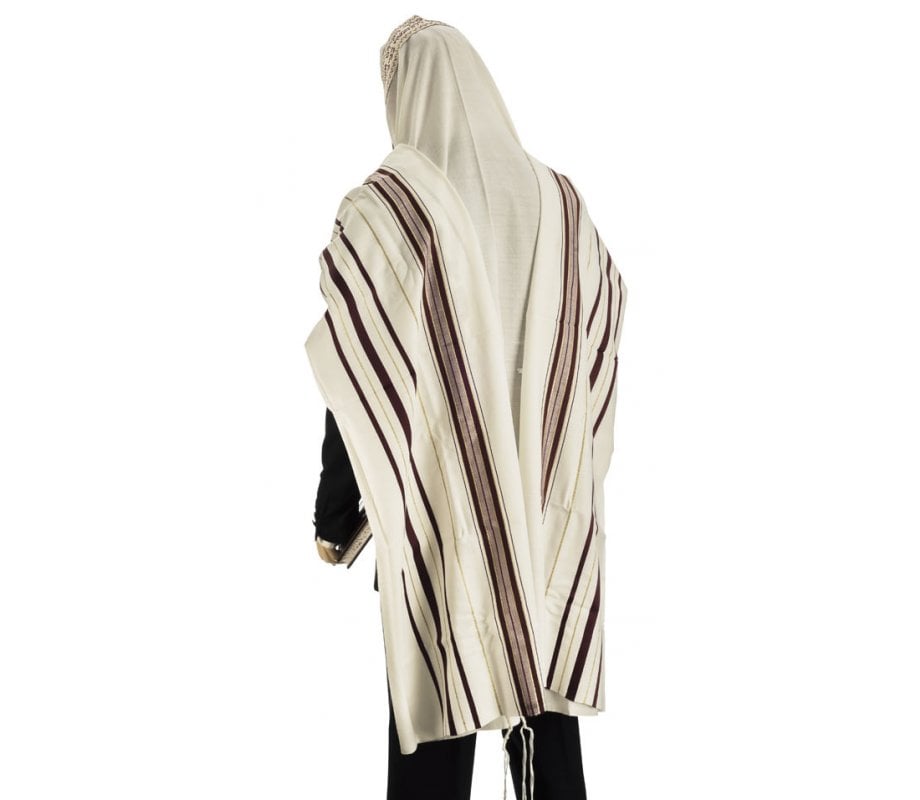 The tallit with tzitzit on the corners comes from the traditional