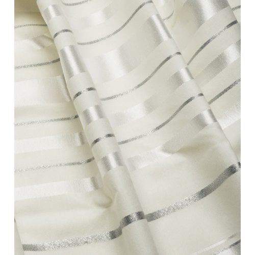 Talitnia Wool Tallit Traditional Kosher Prayer Shawl - White & Silver Stripes