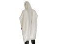 Talitnia Wool Tallit Traditional Kosher Prayer Shawl - White Stripes