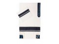 Tallit Set by Ronit Gur with Gray Stripe of David