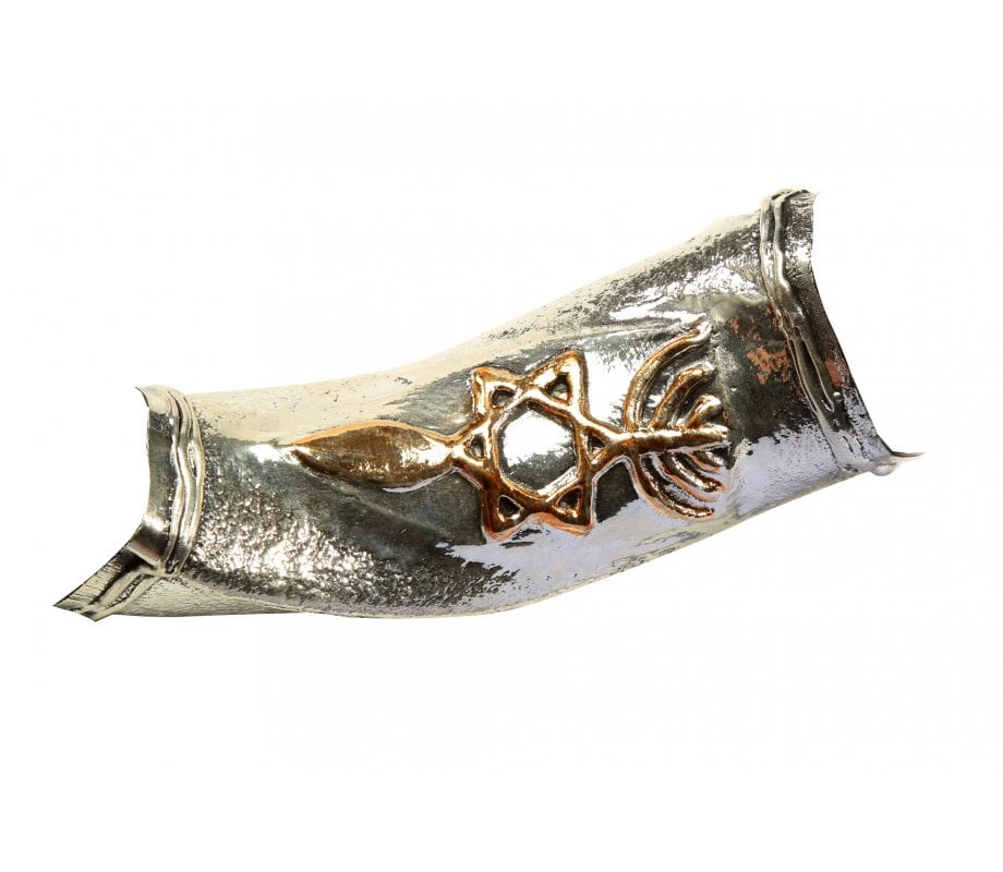 Temple Menorah Star of David Silver Yemenite Shofar