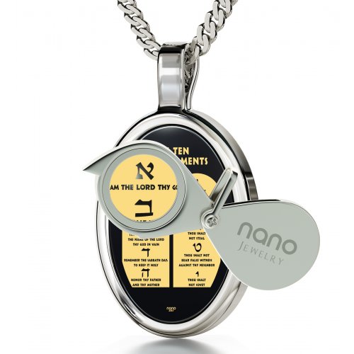 Ten Commandments Jewish Pendant