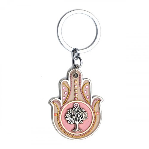 Tree of Life Hamsa Key Ring by Ester Shahaf