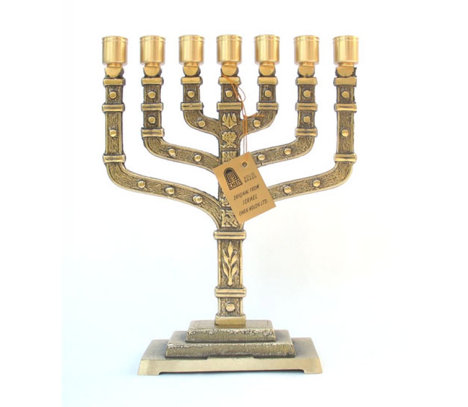 Twelve Tribes 7 Branch Menorah