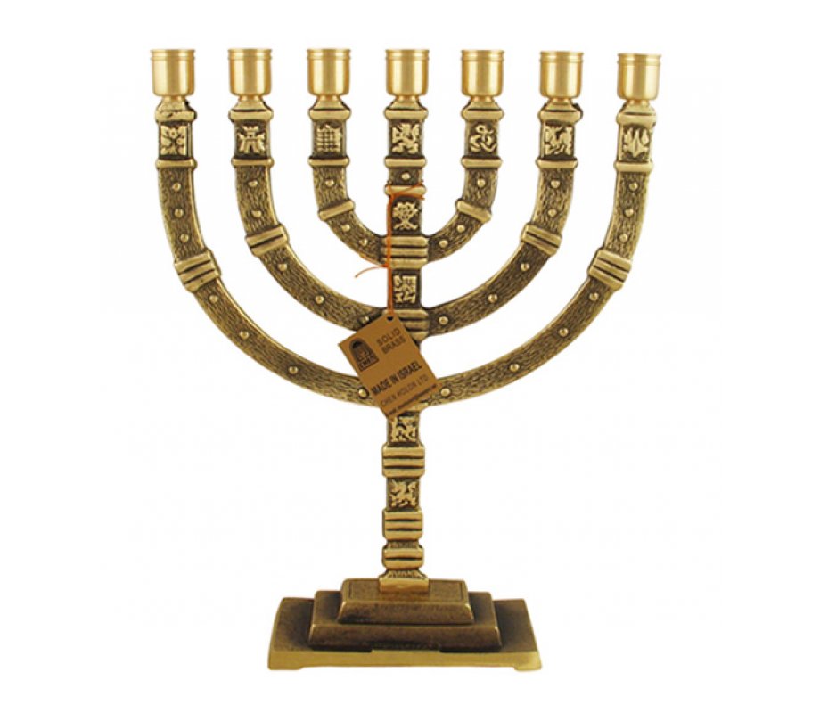 Twelve Tribes Seven Branch Menorah