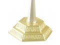 Two Tone Silver and Gold 7-Branch Menorah, Jerusalem Images  8.6 Height