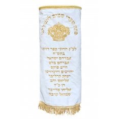 Velvet Torah Mantle Cover for Torah Scroll - Oriental Torah Crown