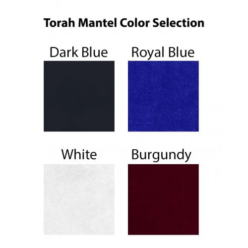 Velvet Torah Mantle Cover for Torah Scroll - Oriental Torah Crown