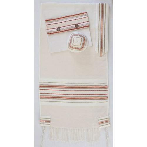 Weaving Creation Hand Woven Tallit Daat - Knowledge