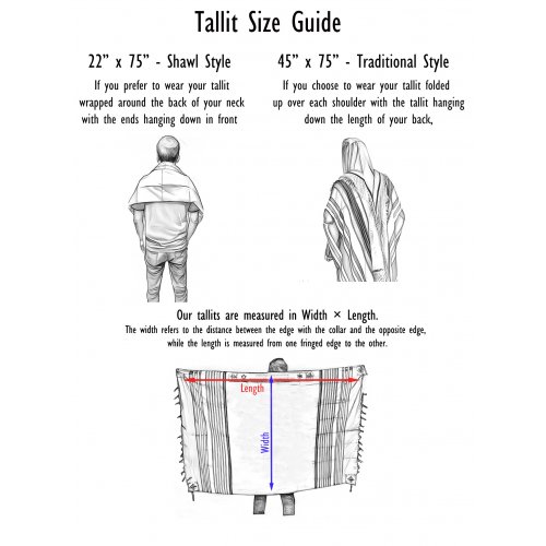 Weaving Creation Hand Woven Tallit Daat - Knowledge