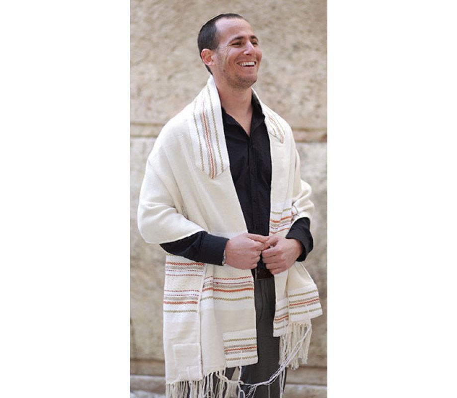 Weaving Creation Hand Woven Tallit Daat - Knowledge