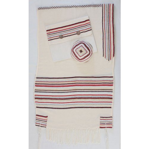 Weaving Creation Hand Woven Tallit Gevura - Courage