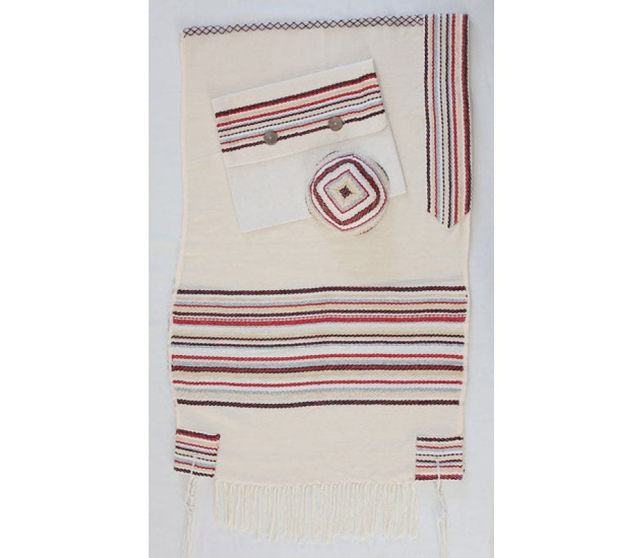 Weaving Creation Hand Woven Tallit Gevura - Courage