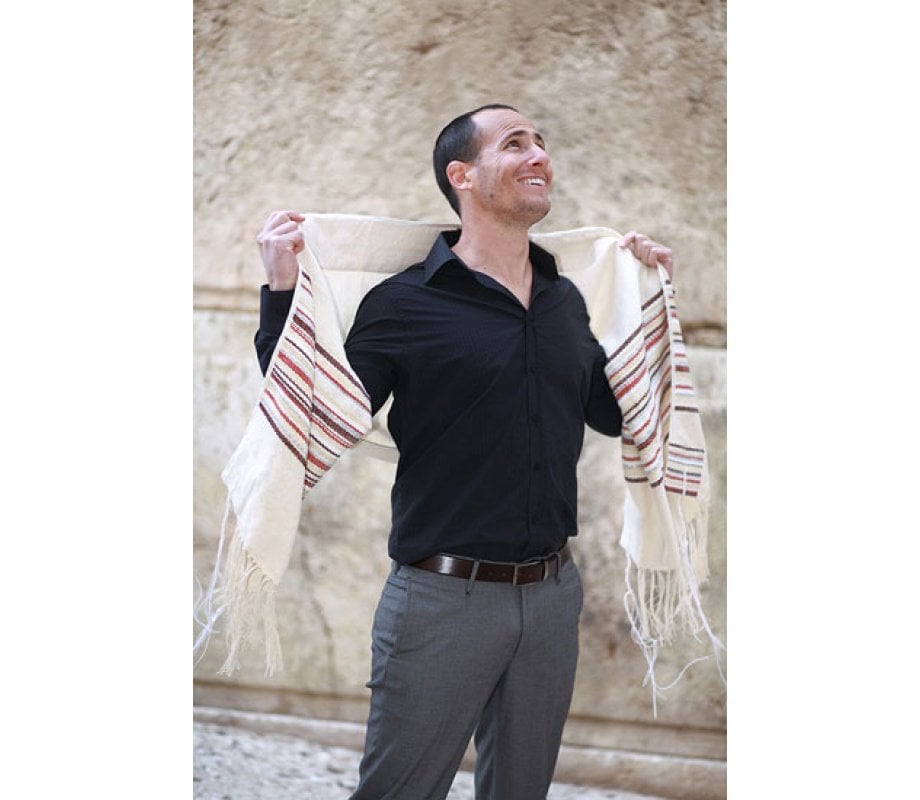 Weaving Creation Hand Woven Tallit Gevura - Courage