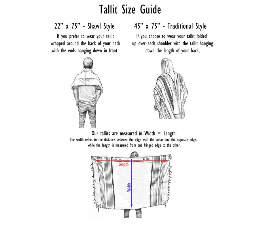Weaving Creation Hand Woven Tallit Gevura - Courage
