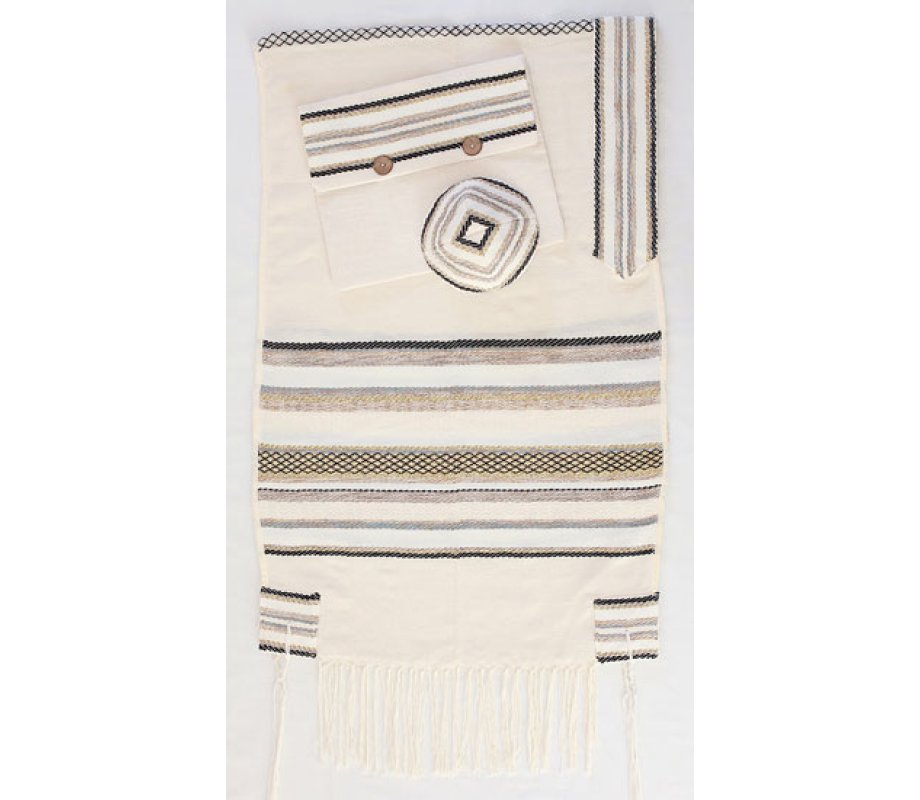 Weaving Creation Hand Woven Tallit Malchut - Royalty