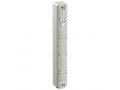 White Plastic Mezuzah Case with Shema Prayer Words and Silver Shin
