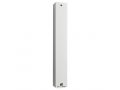 White Plastic Mezuzah Case with Thread Design - Silver Shin